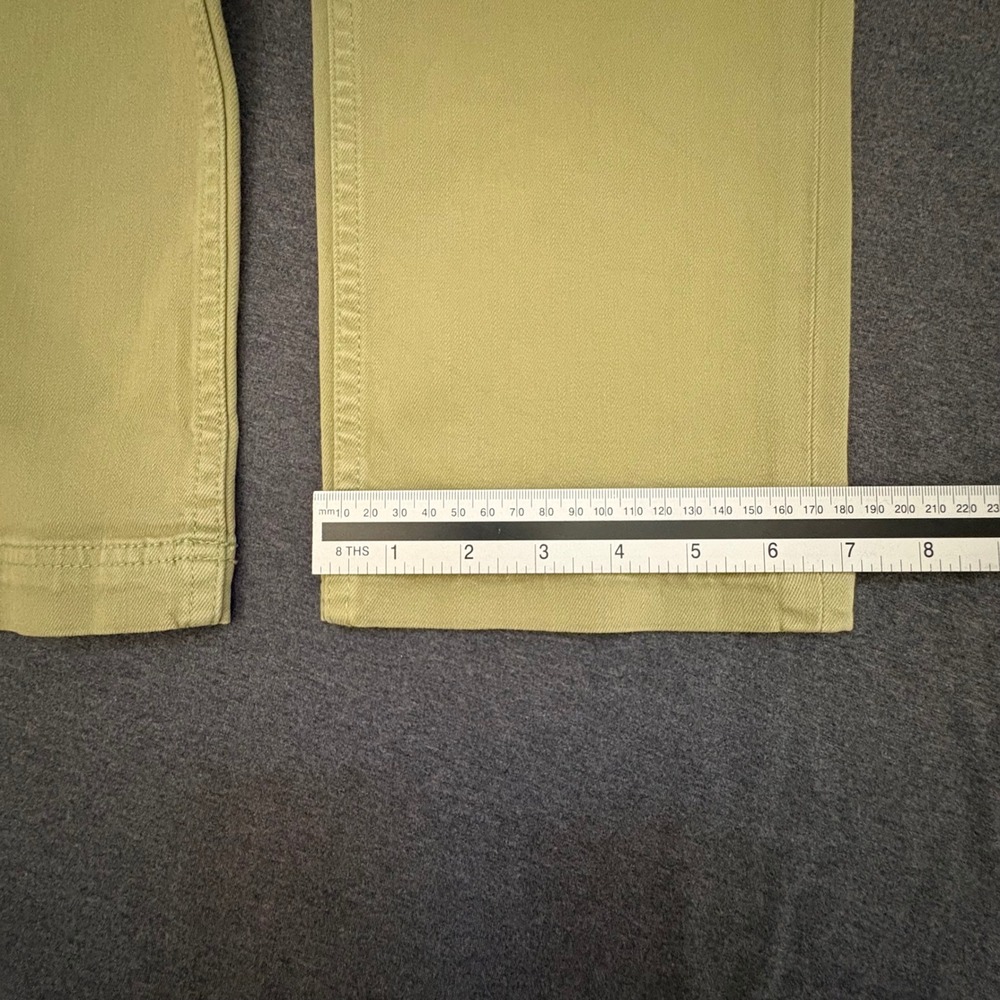 Tommy Bahama Cropped Pants Women 10 Olive Green Straight Leg Stretch Jeans - Picture 11 of 11